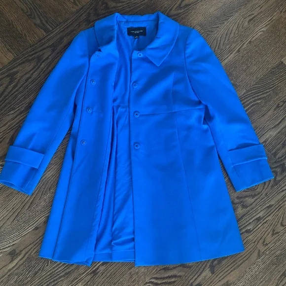 Ann Taylor XS blue long blazer - Picture 4 of 6